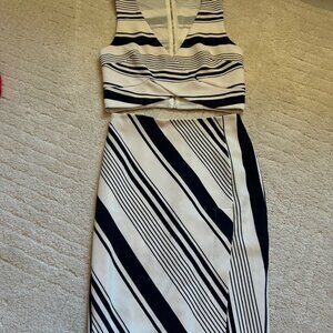 Lush Midi Skirt Crop Top Set